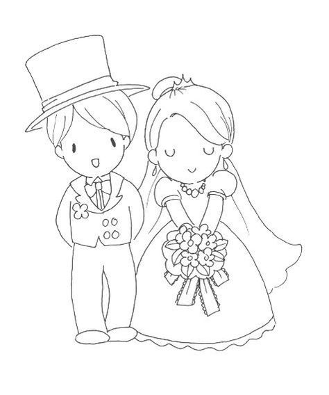 Bride And Groom Coloring Pages, Wedding Games For Kids, Groom Colours, Kids Table Wedding, Wedding Coloring Pages, Precious Moments Coloring Pages, Kids Wedding Activities, Cat Coloring Book, Coloring Pages Inspirational