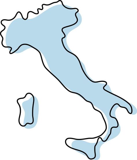 Outline Of Italy Tattoo, Italy Map Illustration, Italy Clipart, Italy Tattoo, Blue Sketch, Map Of Italy, Map Sketch, Italy Map, Vector Sketch