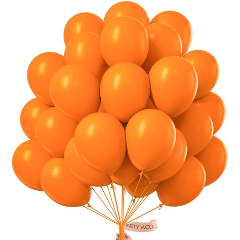 PRICES MAY VARY. 100 PCS 10 INCH ORANGE BALLOONS: Package includes 10 inch burnt orange balloons (100 pcs), ideal balloons for birthday decorations, wedding decorations, baby shower decorations, party decorations NON-TOXIC & SAFE: Made of latex, safe and non-toxic, recommended to use with a balloon hand pump or electric balloon pump WHAT TO FILL WITH: Latex balloons filled with AIR will stay full for up to 72 hours, while with HELIUM will stay full for 3-6 hours. For best float results, fill hel Garland Balloon, Woodland Baby Shower Decorations, Orange Balloons, Wedding Balloon Decorations, Orange Party, Balloon Pump, Fiesta Baby Shower, Black Balloons, Anniversary Decorations