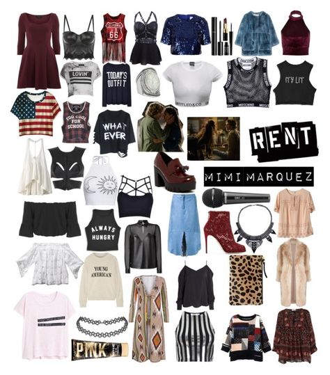 Rent The Musical Costumes, Mimi Marquez Aesthetic, Mimi Rent Aesthetic, Rent Outfits Musical, Rent Costumes Musical, Musical Theatre Outfit Ideas, Mimi Rent, Rent Musical Costumes, Hsm Costumes