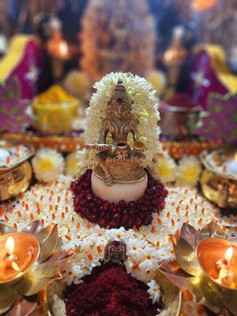 Annapoorna devi Pooja Decoration, Durga Goddess, Decoration Ideas, Festival, Quick Saves