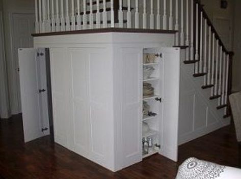 Stair Landing Storage, Stair Storage Ideas, Under Stair Storage Ideas, Landing Storage, Understair Storage, Under Stair Storage, Living Arrangements, Under Stair, Stairs Storage