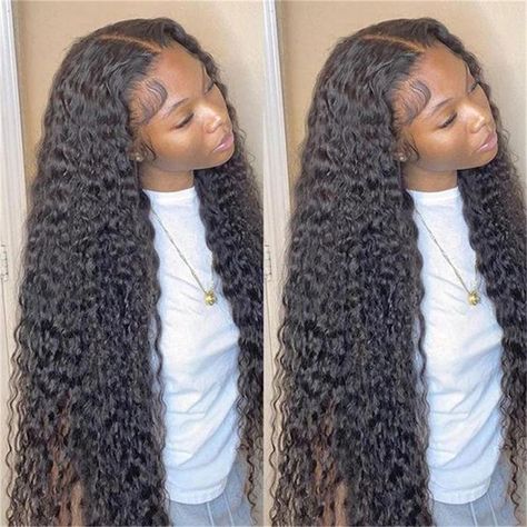 Pulling Hair Out, Wigs Ideas, Wet And Wavy Hair, Long Human Hair Wigs, Virgin Hair Wigs, Birthday Hair, Remy Human Hair Wigs, Curly Hair Wig, Wave Wig