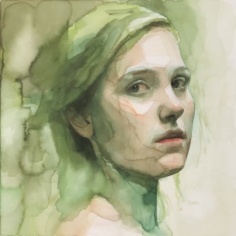 Ali Cavanaugh, Expressive Watercolor, Monochromatic Watercolor, Dreamy Watercolor, Watercolor Face, Watercolor Art Face, Watercolor Portrait Painting, L'art Du Portrait, Watercolor Subjects