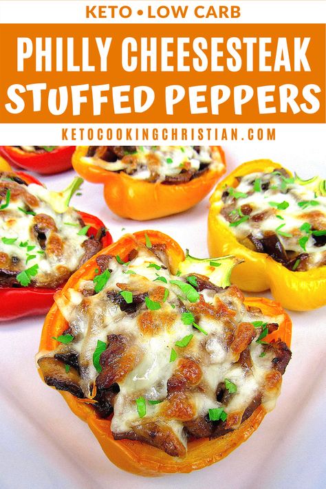 Keto Pepper Steak, Philly Cheesesteak Keto, Philly Stuffed Peppers, Philly Cheese Steak Stuffed Peppers, Keto Meats, Stuffed Recipes, Safe Meals, Philly Cheesesteak Stuffed Peppers, Stuffed Pepper Recipe