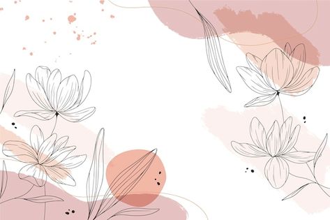 Free Vector | Watercolor background leaves with copy space Templates Background, Pink Wallpaper Desktop, Background Leaves, Vintage Floral Backgrounds, Floral Line Art, Watercolor Flower Background, Modern Mural, Watercolour Texture Background, Boho Art Drawings