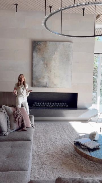 AMB | Anne-Marie Barton on Instagram: "Let’s talk about a FIREPLACE in a great room. Metal work, art, stone choices. This is where it happens." Anne Marie Barton, Art Stone, Work Art, Anne Marie, Mountain House, Fireplace Design, Great Room, Metal Work, Great Rooms