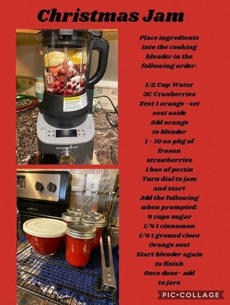 Ninja Blender Recipes Smoothies, Pampered Chef Inspired Recipes, Blendtec Recipes, Soup Maker Recipes, Multi Cooker Recipes, Christmas Jam, Pampered Chef Consultant, Pampered Chef Recipes, Holiday Party Foods