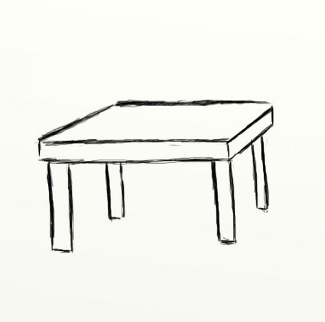 How to Draw a Table | FeltMagnet Table Drawing Easy, Table Sketch, Table Drawing, Chair Drawing, Interior Design Drawings, Drawing Table, Drawing Tutorial Easy, Simple Table, Drawing Easy