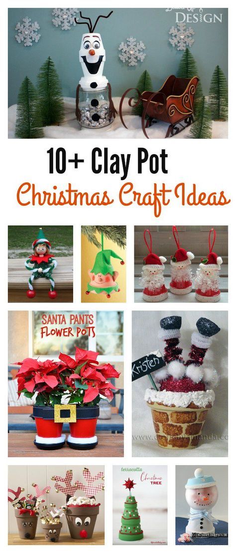 10+ Creative Clay Pot Christmas Craft Ideas Reindeer Clay Pots, Terracotta Heater, Clay Pot Projects, Chirstmas Decor, Flower Pot People, Deco Table Noel, Christmas Craft Ideas, Terra Cotta Pot Crafts, Christmas Pots