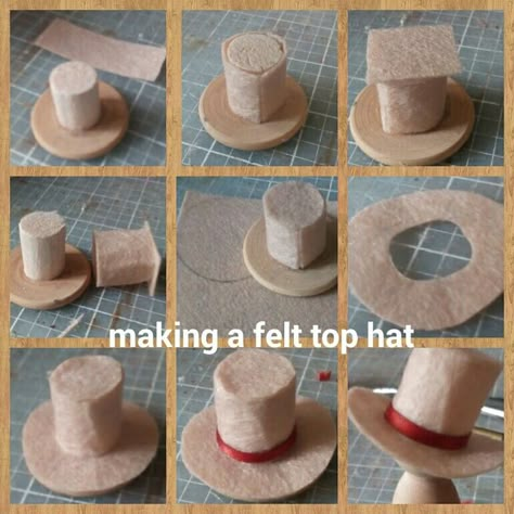 Steampunk Fascinators, Snowman Hat Diy, Diy Christmas Hats, Uhu Glue, Snowman Hats, Scale Top, Hat Form, Crazy Hat, Snowman Crafts Diy