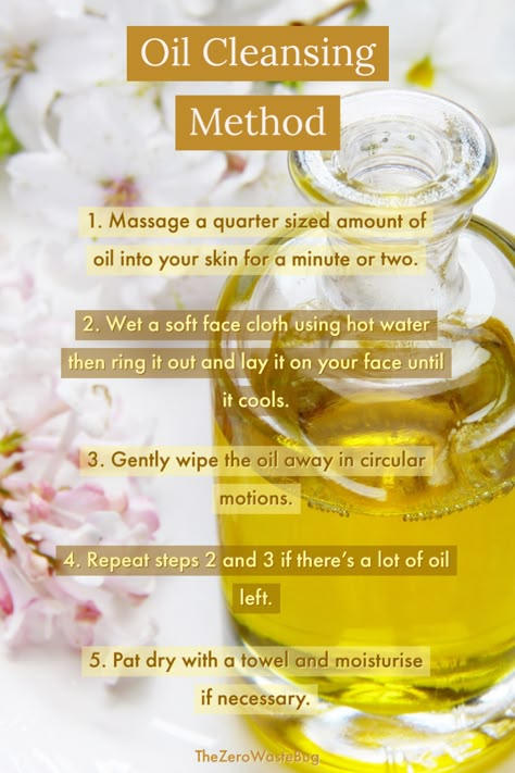 Diy Skin Cleanser Recipes, Diy Cleaning Oil For Face, Natural Oil Cleanser For Face, Natural Cleaners For Face, Diy Oil Based Face Cleanser, How To Use Oil Cleanser, Diy Oil Face Cleanser Recipe, How To Oil Cleanse Your Face, Best Cleansing Oils For Face