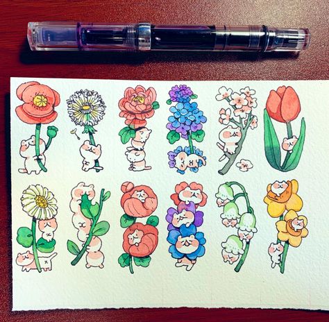 (13) ○ (@maruti_bitamin) / Twitter Cartoon Flowers Drawing, Art Ideas Flowers, Paint Marker Art Ideas, Flowers Drawing Simple, Marker Art Ideas, Paint Marker Art, Lil Drawings, Lil Doodles, Success Wishes