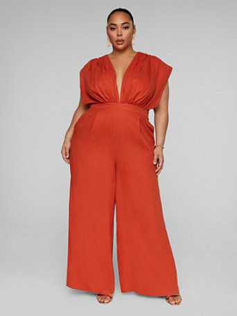 Rust Jumpsuit, Fashion To Figure Plus Size, Gabi Fresh, Jumpsuit Plus Size, Hoodie Jumpsuit, Black Sleeveless Jumpsuit, Queen Style, 70 Fashion, Leather Jumpsuit