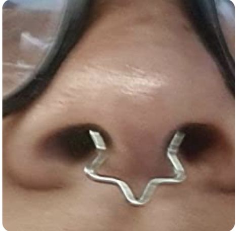 Star Septum, Face Piercings, Cool Piercings, Facial Piercings, Cute Piercings, Septum Jewelry, Body Jewelry Piercing, Nose Jewelry, Septum Piercing