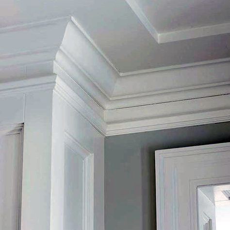 Top 70 Best Crown Molding Ideas - Ceiling Interior Designs Crown Molding Ideas, Crown Molding Modern, Modern Crown Molding, Moulding Ideas, Ceiling Crown, Icf Home, Ceiling Crown Molding, Ceiling Interior, Molding Ideas