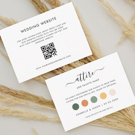 Modern Dress Code Wedding Attire for Guest QR Code Enclosure Card Wedding Attire For Guest, Qr Code Wedding, Minimalist Dress, Dress Code Wedding, Wedding Enclosure Cards, Dress Attire, Guest Attire, Wedding Prints, Wedding Attire Guest