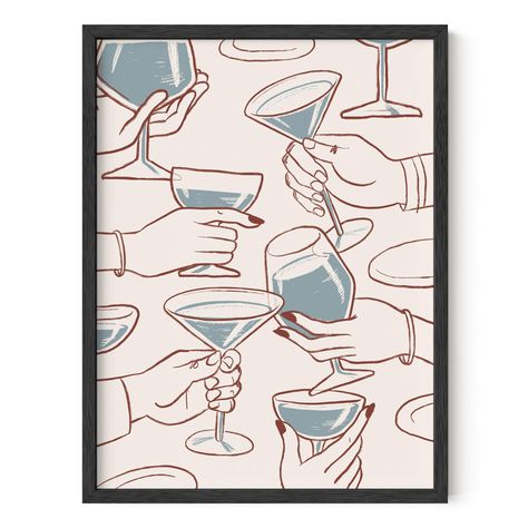 PRICES MAY VARY. BAR PICTURE FOR HOME BAR: Elevate your living space with this wall decor for bedroom aesthetic as the centerpiece. Whether you're looking to create a focal point in your living room or infuse creativity into your bedroom, these print for wall decor can transform your environment. Our art print is exclusively designed, meaning you won't find this unique kitchen wall art elsewhere. MODERN ART WALL DECOR: The versatile design of the preppy wall collage effortlessly complements vari Aesthetic Room Posters, Preppy Wall Collage, Haus And Hues, Cocktail Wall Art, Bar Wall Art, Cocktail Wall, Wine Wall Art, Wine Wall, Bar Wall Decor