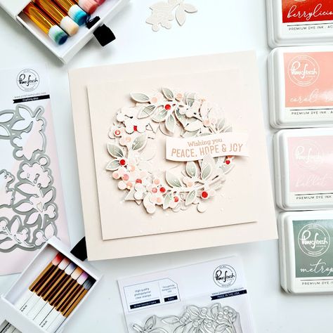 Christmas Color Palette, Studio Cards, Winter Berries, Pinkfresh Studio, Unique Stamps, Holiday Stamping, Card Sketches, Holiday Greetings, Cool Cards