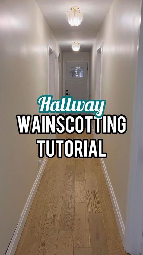 Hallway Wainscotting, Lambriseringen Gang, Hallway Makeover, Storage Hallway, Narrow Hallway Decorating, Playful Decor, Diy House Renovations, Narrow Hallway, Diy Home Repair