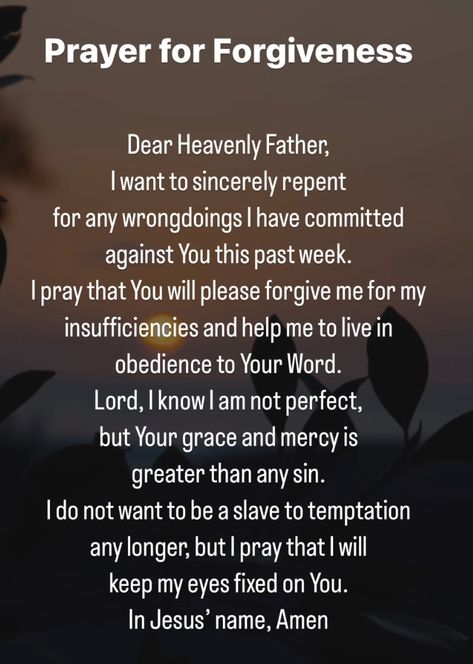 Forgiveness Bible Verses, Prayer For Forgiveness, Spiritual Attack, Bible Study Verses, Christian Bible Verses, Prayers For Healing, Prayer Room, Power Of Prayer, Christian Bible