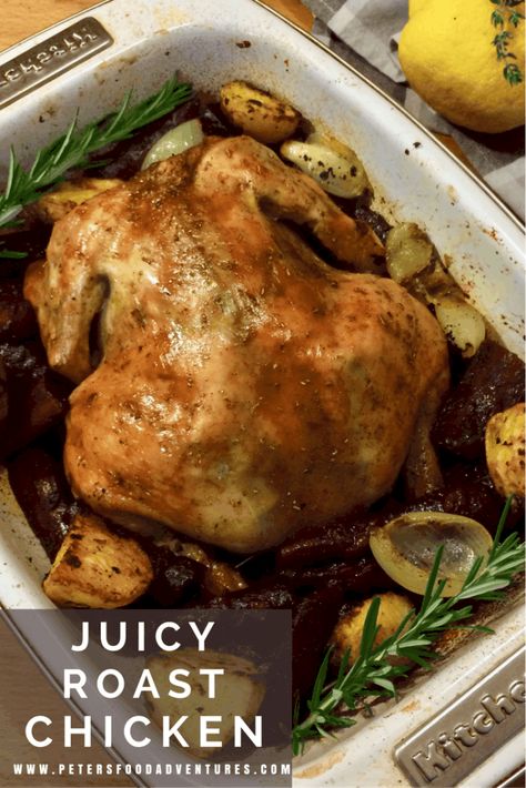 Whole Chicken Recipes Oven, Full Chicken, Lemon Roasted Chicken, Oven Chicken Recipes, Whole Chicken Recipes, Whole Roasted Chicken, Tandoori Masala, Lemon Rosemary, Roast Chicken Recipes