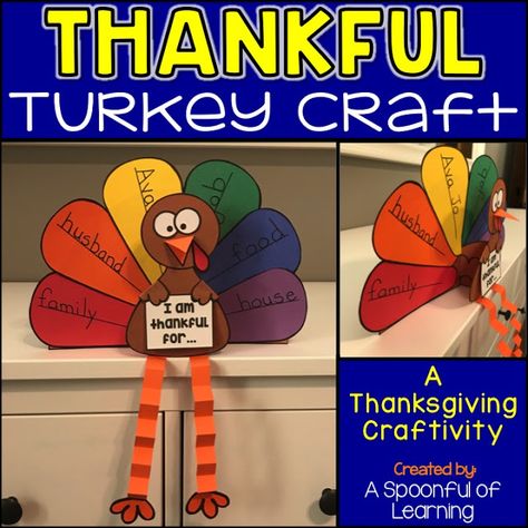 Thankful Turkey Craft Turkey Kindergarten, Thanksgiving Craftivity, Thankful Turkey Craft, Thankful Writing, Craft For Kindergarten, Preschool Thanksgiving, Kindergarten Craft, Moana Bebe, Thankful Turkey