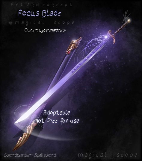 ArtStation - Focus Blade Swordtember 2024 Magic Longsword, Rpg Items, Snake Metal Gear, Monster Ideas, D D Items, Assassin Creed, Magic Items, Fantasy Props, Percy Jackson Books