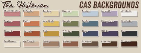 CAS Backgrounds in HistorianThere are 28 different colour choices but only install one!Check my TOU Palette by @serindipitysimsDefault Replacement of the background in Create a SimPlace in your... Sims 4 Cas Background, Cas Background, Sims 4 Cas Mods, Cc Mods, Sims Four, Solid Color Backgrounds, Sims 4 Cas, Sims 4 Build, Cc Sims