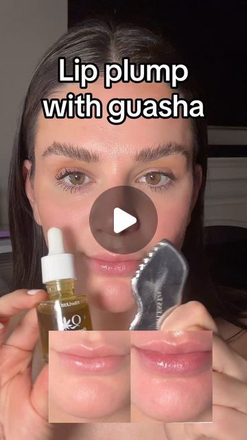 Sarah Fraggis on Instagram: "Natural way to plump your lips with gua sha! Save this video, grab your gua sha and be amazed. Every time I showcase this- I feel like I'm doing a magic trick because it works so well. If you google what is the best way to naturally plump your lips gua sha will come up Consider this a workout for your lips 😘 Our gua sha has a special design that can do the entire face and lips. Our hyaluronic acid adds in the much needed hydration to keep your skin plump and lips luscious. All products used can be found at filterlessera.com linked in bio. Xoxo- Sarah #lipplump #guasha #skincare #guashatutorial" Plump Lips Gua Sha, How To Plump Lips Naturally, Gua Sha Lip Plump, Lips Gua Sha, Naturally Plump Your Lips, Naturally Plump Lips, Hyaluronic Acid Lips, Smokers Lines, Plump Lips Naturally