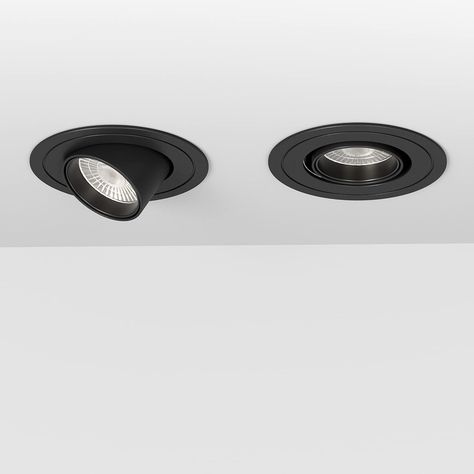 SAINUO 2 x LED recessed spotlights, flat, 7 W, 3000 K, rotatable, 360° ceiling spotlight, LED CRI 90+, no flickering, aluminium LED recessed spotlight, 230 V, IP20 spotlights, LED beam angle, 24°, installation hole diameter 75 mm : Amazon.de: Lighting Recessed Spotlights, Ceiling Spotlights, Low Lights, Led Ceiling, Picture Wall, Beams, Ceiling Lights, Ceiling, Led