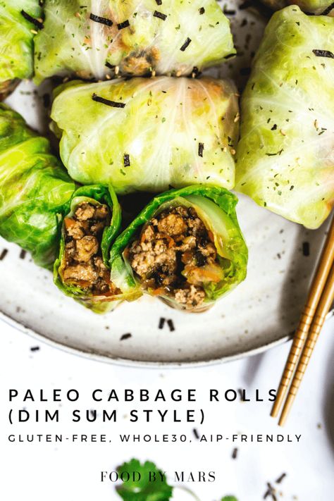 Aip Cabbage Recipes, Vegan Aip Recipes, Plant Paradox Recipes, Aip Dinner Recipes, Paleo Cabbage Rolls, Aip Recipe, Aip Diet Recipes, Aip Meals, Stuffed Cabbage Rolls