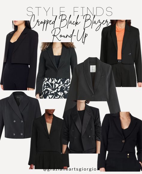 The Perfect Cropped Blazer curated on LTK Cropped Winter Blazer For Business, Classic Cropped Blazer For Fall, Chic Cropped Fitted Blazer, Classic Black Cropped Blazer, Luxury Black Cropped Blazer, Winter Mood, Cropped Blazer, Black Blazer, Round Up