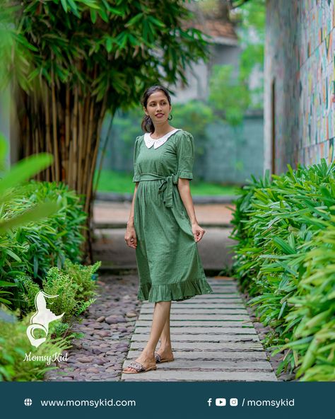 - Unveil the Beauty of Olive Green With a classic Peter Pan collar, our dress brings timeless elegance to your maternity wardrobe. For orders, WhatsApp us at 📱 +91 7025677766 📸 @momsykid 📨 care@momsykid.com 🌐 www.momsykid.com #Momsykid #MomsyKidMagic #ExpectingMoms #MaternityFashion #MomsyKidMagic #OliveElegance #StylishMaternity #GreenDreams #BloomingBeautiful #MomsyKidMaternity #ElegantMaternity Maternity Frocks, Feeding Dress Pattern Indian, Pregnant Frock Design, Nursing-friendly Green Maternity Dress, Pregnancy Frocks Pakistan, Pregnancy Wardrobe, Stylish Maternity, Peter Pan Collar, Maternity Fashion