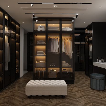 Luxury Stores Asetic, Smoked Glass Sliding Wardrobe Doors, Closet Island With Mirror, Glass Doors Wardrobe, Smoked Glass Wardrobe Doors, Luxury Walk In Closet Women Door, Luxury Walk In Closet Women Storage, Bronze Mirror Wardrobe, Mirror Glass Wardrobe