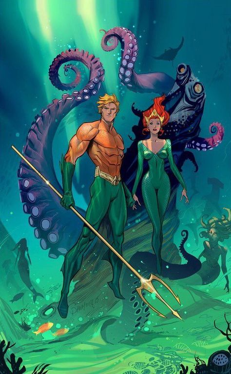 Aquaman Artwork, Dc Aquaman, Aquaman Mera, Aquaman Dc Comics, Aquaman Comic, Dan Mora, Arthur Curry, Univers Dc, Arte Dc Comics