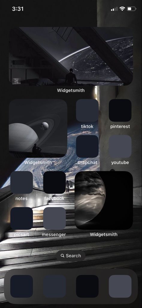 Futuristic Homescreen Layout, Space Themed Wallpaper Iphone Aesthetic, Phone Themes Space, Space Themed Wallpaper Iphone, Home Page Ideas Iphone, Space Iphone Layout, Space Themed Homescreen, Space Iphone Theme, Ios17 Homescreen Ideas