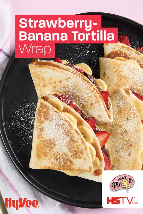 Tortilla Deserts, Sweet Tortilla Wrap Ideas, Tortilla Sandwich Fold Up, Banana Tortilla Wrap, Tortillas Sandwiches, Folded Tortilla Wrap, Breakfast Tortilla Wraps, Wrap Dessert, Tortilla Wrap Ideas