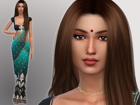 The Sims Resource - Anika Mannan Sims 4 Sims, Indian Henna, Indian Princess, Sims 4 Teen, Indian Makeup, Cartoon Faces, Electronic Art, Sims 4 Cc, Makeup Set