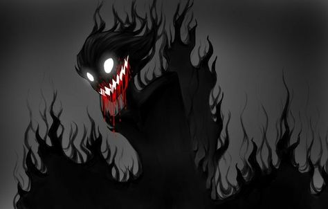 Demon Smile, Shadow Creatures, Shadow Monster, Anime Smile, Shadow Art, Monster Concept Art, Dark Art Drawings, Demon Art, Scary Art