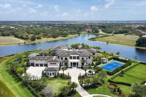 9192 Rockybrook Way, Delray Beach, FL 33446 - realtor.com® Florida Mansion, Wynn Las Vegas, Mega Mansions, Casas The Sims 4, Grand Foyer, Saltwater Pool, Delray Beach, Luxury Homes Dream Houses, Grand Staircase