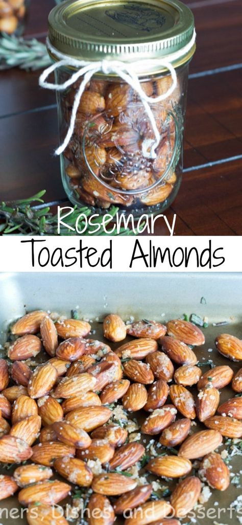 Spiced Almonds Savory, Rosemary Gift Ideas, Flavored Almonds Recipe, Seasoned Almonds, Roasted Almonds Recipe, Pork Adobo Recipe, Honey Roasted Almonds, Almond Snack, Arbonne Recipes