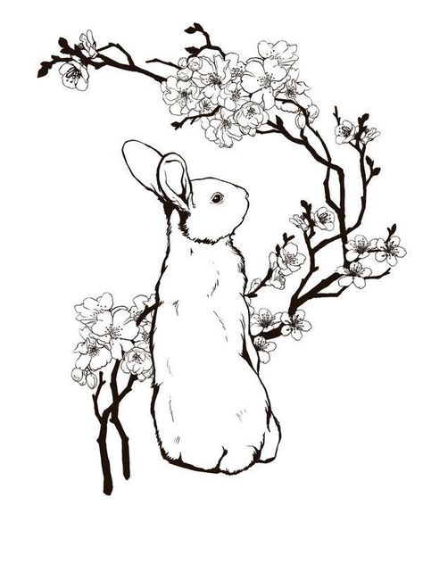 Tattoo Planning, White Rabbit Tattoo, Tiny Tats, Rabbit Tattoo, Tattoo Moon, Mouse Tattoos, Rabbit Drawing, Bunny Tattoos, Omerta Tattoo