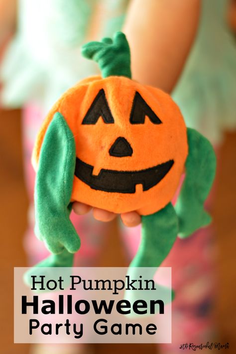 Super fun Halloween party game great for school classroom parties! pumpkin | kids games | party game | Halloween Halloween Games For Kindergarten, Preschool Halloween Games, Pass The Pumpkin, Hot Potato Game, Games For Kindergarten, Kindergarten Halloween, Kindergarten Party, Pumpkin Games, Prek Ideas