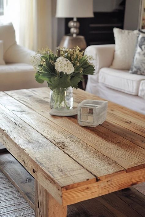 "Add rustic charm to your living room with a DIY Reclaimed Wood Coffee Table! 🛠️🪑 Perfect for creating a functional and stylish centerpiece. 🌟✨ #ReclaimedWood #DIYProjects #CoffeeTable" Homemade Table, Homemade Tables, Reclaimed Wood Coffee Table, Furniture Makeover Diy, Coffee Table Wood, Rustic Charm, Reclaimed Wood, Furniture Makeover, Diy Furniture