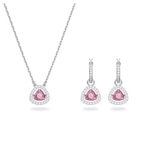 PRICES MAY VARY. Set Includes Millenia Pendant and Earrings Set Designed to wear and love forever, this timeless pendant and earrings set will make a beautiful gift for someone special. Featuring elegant pink stones, framed with smaller brilliant-cut pavé crystals, each piece has a rhodium plated setting for a modern finish. Designed to last: Swarovski jewelry will maintain its brilliance over time when simple care practices are observed; remove before contact with water, lotions or perfumes to Swarovski Millenia, Pink Pendant Necklace, Pink Stones, Crystal Jewelry Sets, Rose Gold Crystal, Women's Jewelry Sets, Love Forever, Swarovski Jewelry, Stud Earrings Set