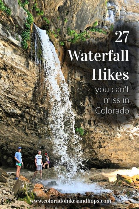 Colorado Waterfalls, Hikes In Colorado, Colorado Hiking Trails, Cripple Creek Colorado, Colorado Hikes, Waterfall Park, Monument Colorado, Salida Colorado, Colorado Trail