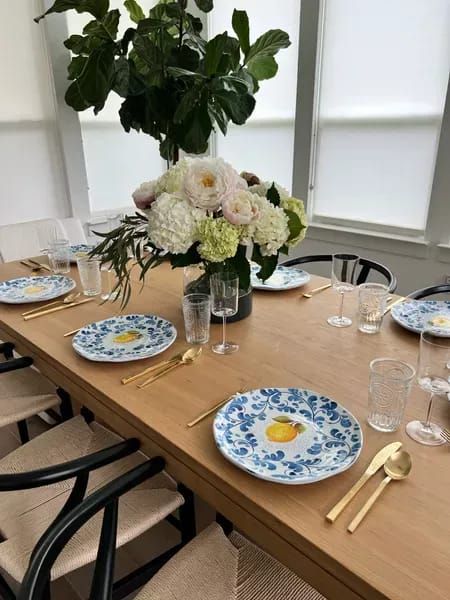 Rose gold table setting