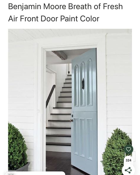 Blue Front Door, Front Door Paint Colors, Trending Paint Colors, Door Paint Colors, By Any Means Necessary, Painted Front Doors, Paint Colors Benjamin Moore, Casa Exterior, Front Door Colors