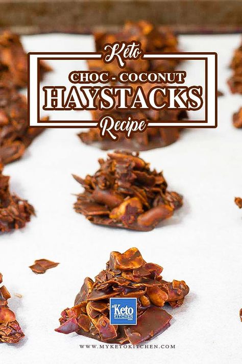 Keto Coconut Clusters - Aka Chocolate Coconut Clusters Candy Haystacks, Chocolate Haystacks Recipe, Coconut Haystacks, Easy Christmas Candy, Chocolate Haystacks, Haystacks Recipe, Christmas Candy Easy, Easy Christmas Candy Recipes, Easy Candy Recipes